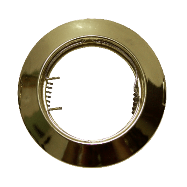 Βάση Σποτ GU10 – MR16 ACA Χωνευτή Στρογγυλή Σταθερή Χρυσή – AC.0451042G