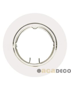 Βάση Σποτ GU10 – MR16 ACA Χωνευτή Στρογγυλή Ρυθμιζόμενη Λευκή – AC.0453254W