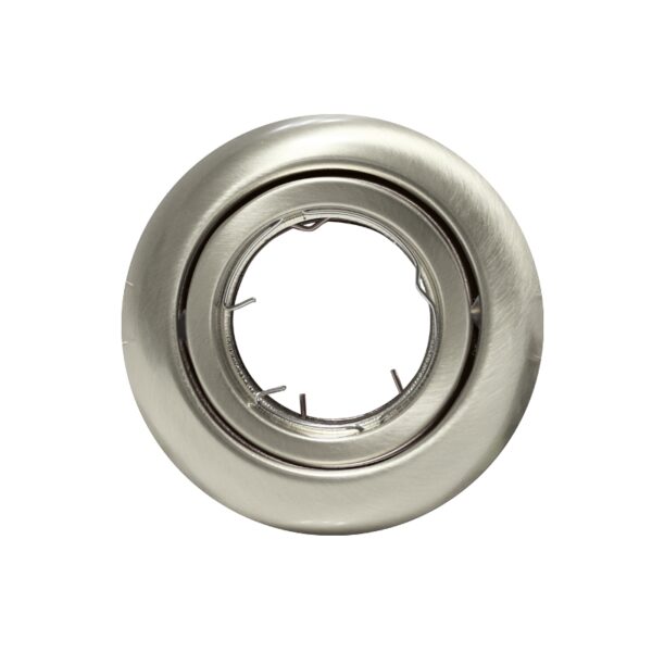 Βάση Σποτ GU10 – MR16 ACA Χωνευτή Στρογγυλή Ρυθμιζόμενη Νίκελ Ματ – AC.04533NM