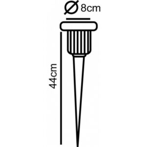 Φωτιστικό Σποτ Κήπου Καρφί 1xE27 Ενισχυμένο Πλαστικό Μαύρο 44cm  ACA – AC.045GL77
