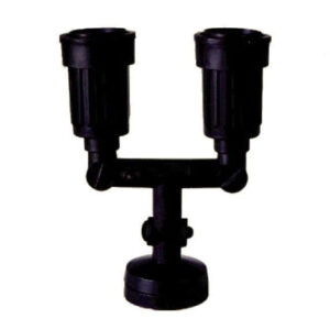 Φωτιστικό Σποτ Τοίχου Κήπου 2xE27 Ενισχυμένο Πλαστικό Μαύρο 22cm  ACA – AC.045GL78