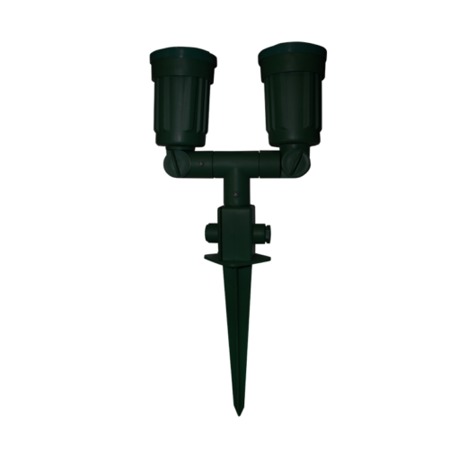 Φωτιστικό Κήπου Σποτ Καρφωτό 2xE27 PAR38 Μαύρο IP54 ACA – AC.045GL79