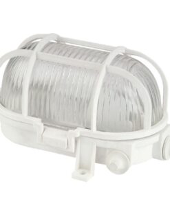 Φωτιστικό Τοίχου 1xE27 Χελώνα Κήπου Πλαστική 18x10x12cm Λευκή με Πρισματικό Γυαλί IP44 ACA – AC.045PBW