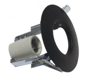 Βάση Σποτ R50 E14 Χωνευτή Στρογγυλή Σταθερή Μαύρη ACA – AC.045R50BMS