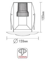 Βάση Σποτ R80 E27 Χωνευτή Στρογγυλή Σταθερή Λευκή ACA – AC.045R80WMS