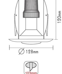 Βάση Σποτ R80 E27 Χωνευτή Στρογγυλή Σταθερή Λευκή ACA – AC.045R80WMS
