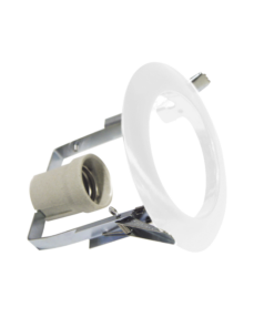 Βάση Σποτ R80 E27 Χωνευτή Στρογγυλή Σταθερή Λευκή ACA – AC.045R80WMS