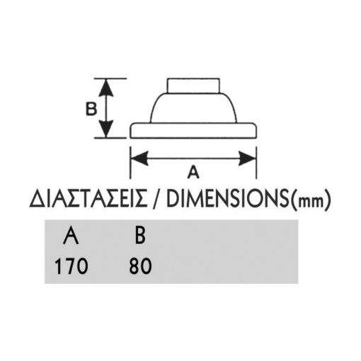 ΒΑΣΗ ΚΟΛΩΝΑΣ 17cm x 8cm P.C ACA – AC.NFWA1