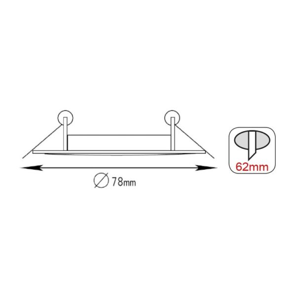 Βάση Σποτ GU10 – MR16 ACA Χωνευτή Στρογγυλή Σταθερή Χρυσή – AC.0451042G