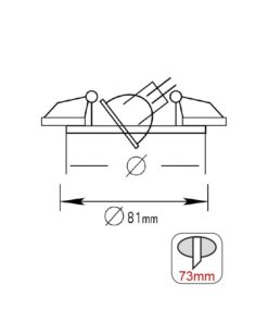 Βάση Σποτ GU10 – MR16 ACA Χωνευτή Στρογγυλή Ρυθμιζόμενη Χρυσή – AC.0453254G