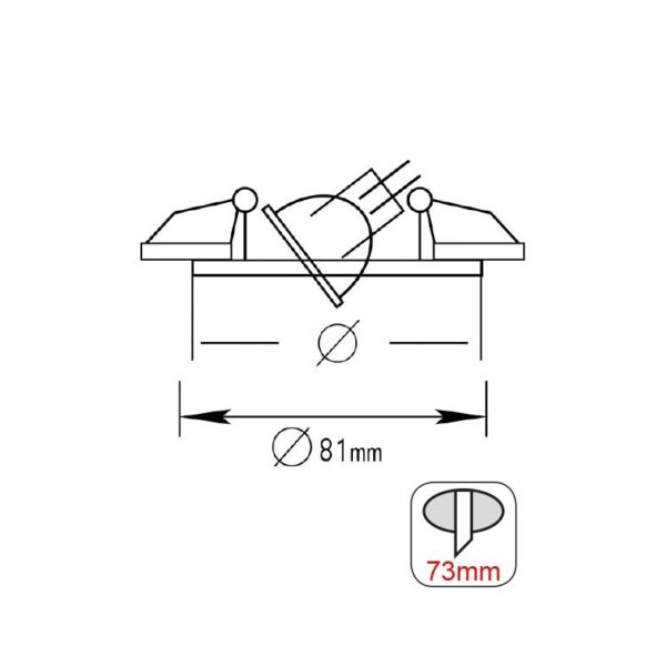 Βάση Σποτ GU10 – MR16 ACA Χωνευτή Στρογγυλή Ρυθμιζόμενη Χρυσή – AC.0453254G