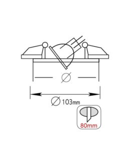 Βάση Σποτ GU10 – MR16 ACA Χωνευτή Στρογγυλή Ρυθμιζόμενη Χρυσή – AC.04533G