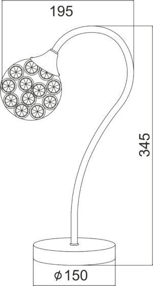Επιτραπέζιο Φωτιστικό Πορτατίφ 1XG9 Μεταλλικό Χρώμιο Με Κρυστάλλινη Μπάλα ACA DECOR  – AD2012001T