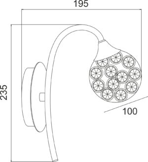 Απλίκα Φωτιστικό Τοίχου 1XG9 Μεταλλικό Χρώμιο Με Κρυστάλλινη Μπάλα ACA DECOR  – AD2012001W