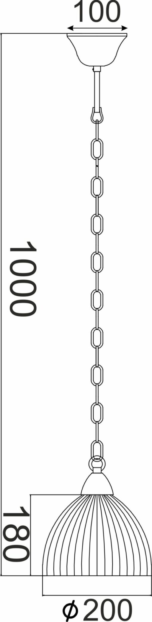 ΚΡΕΜΑΣΤΟ ΡΙΓΩΤΟ ΓΥΑΛΙ Φ20CM 1ΧΕ27 MANOLIA ACA DECOR – AD5001S