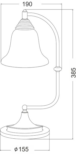 Επιτραπέζιο Φωτιστικό 1ΧE27 Μεταλλικό Μαύρο-Χάλκινο Γυαλί Αμμοβολή ACA DECOR – AD80081T