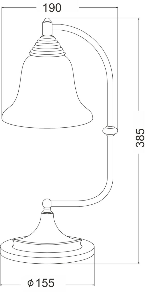 Επιτραπέζιο Φωτιστικό 1ΧE27 Μεταλλικό Μαύρο-Χάλκινο Γυαλί Αμμοβολή ACA DECOR – AD80081T