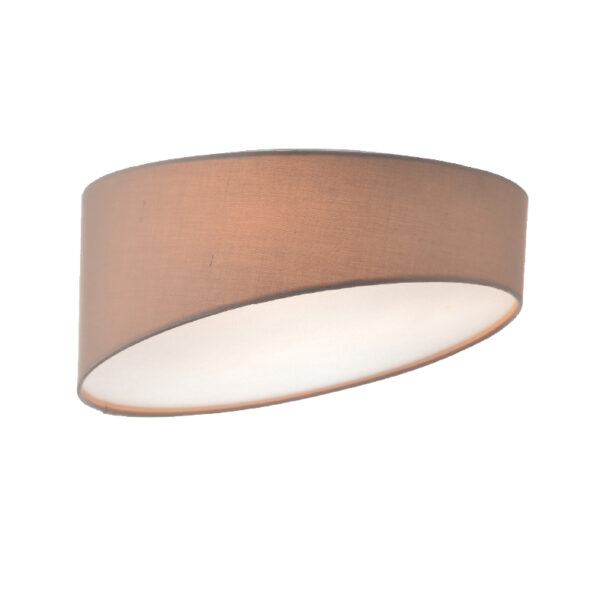Φωτιστικό Οροφής Πλαφονιέρα 3xE27 Ø400 Υφασμάτινο Καπέλο Μόκα ACA DECOR – AD8030PB