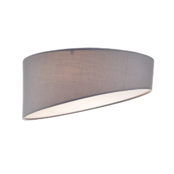Φωτιστικό Οροφής Πλαφονιέρα 3xE27 Ø400 Υφασμάτινο Καπέλο Γκρι ACA DECOR – AD8030PG