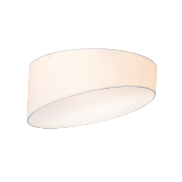 Φωτιστικό Οροφής Πλαφονιέρα 3xE27 Ø400 Υφασμάτινο Καπέλο Λευκό ACA DECOR – AD8030WH