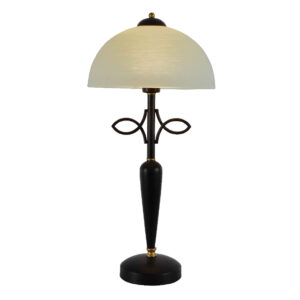 Επιτραπέζιο Φωτιστικό 1ΧE27 Μεταλλικό Σκούρο Καφέ Γυαλί Μελί ACA DECOR  – AD89061T