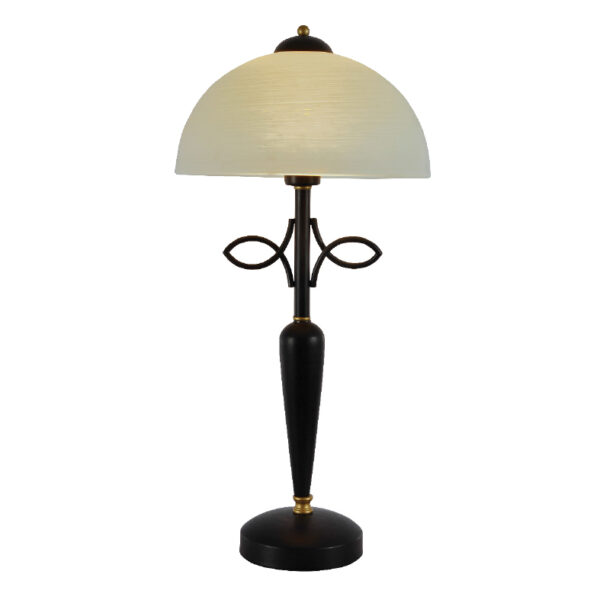 Επιτραπέζιο Φωτιστικό 1ΧE27 Μεταλλικό Σκούρο Καφέ Γυαλί Μελί ACA DECOR  – AD89061T