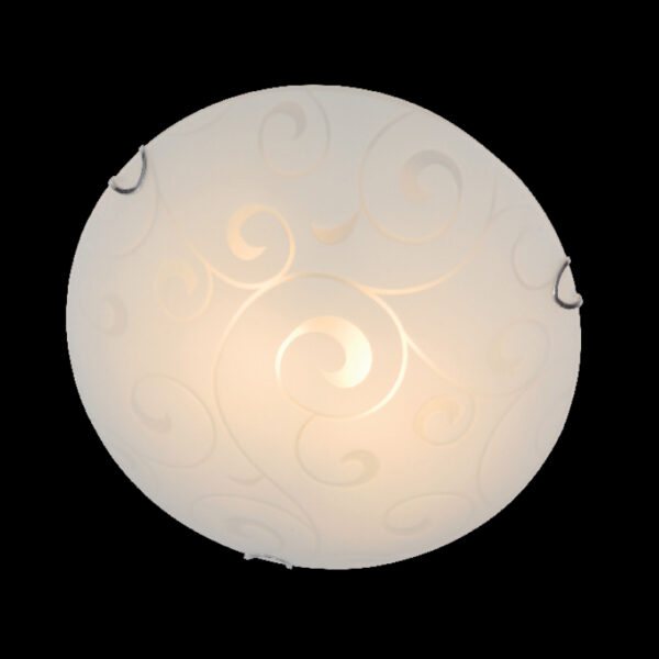 ΠΛΑΦΟΝΙΕΡΑ ΛΕΥΚΗ ΜΕ ΣΧΕΔΙΑ Φ30CM 2ΧE27 CHAPLIN ACA DECOR – AD994706