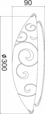 ΠΛΑΦΟΝΙΕΡΑ ΛΕΥΚΗ ΜΕ ΣΧΕΔΙΑ Φ30CM 2ΧE27 CHAPLIN ACA DECOR – AD994706