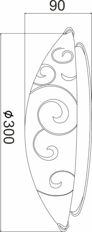 ΠΛΑΦΟΝΙΕΡΑ ΛΕΥΚΗ ΜΕ ΣΧΕΔΙΑ Φ30CM 2ΧE27 CHAPLIN ACA DECOR – AD994706