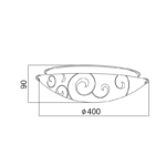 ΠΛΑΦΟΝΙΕΡΑ ΛΕΥΚΗ ΜΕ ΣΧΕΔΙΑ Φ40CM 3ΧE27 CHAPLIN ACA – AD994706L
