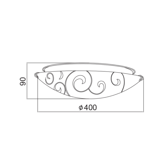 ΠΛΑΦΟΝΙΕΡΑ ΛΕΥΚΗ ΜΕ ΣΧΕΔΙΑ Φ40CM 3ΧE27 CHAPLIN ACA – AD994706L
