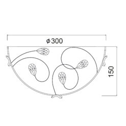 ΑΠΛΙΚΑ 1ΧΕ27 ΜΕ ΚΡΥΣΤΑΛΛΟ Φ30CM ANYA ACA DECOR – AD998050