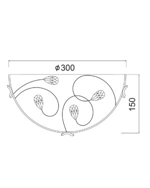 ΑΠΛΙΚΑ 1ΧΕ27 ΜΕ ΚΡΥΣΤΑΛΛΟ Φ30CM ANYA ACA DECOR – AD998050