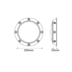 Aca Light Φωτιστικό Πισίνας LED ALBA 90º 25W 2000Lm 12V AC/DC IP68 – 3000K Θερμό Λευκό – ALBA25WW