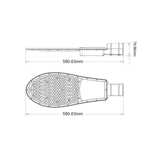LED Φωτιστικό Δρόμου 150W 15000lm 5000K 150 X40˚ 230V IP65 ACA – AMARO15050