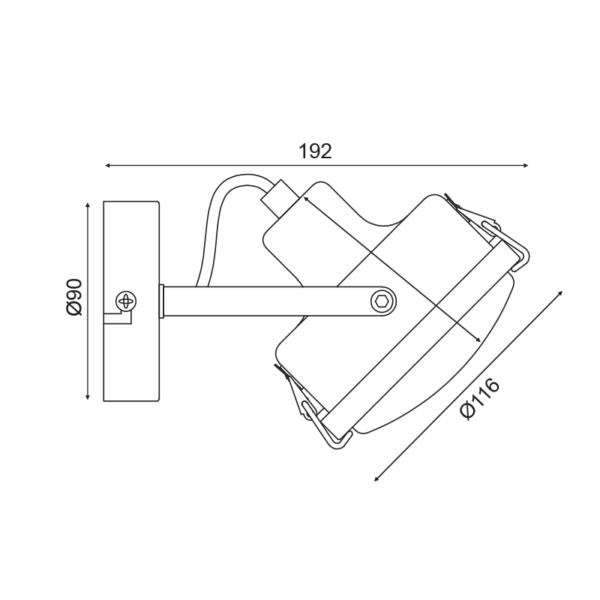 ΕΠΙΤΟΙΧΟ ΦΩΤΙΣΤΙΚΟ 1ΧGU10 ΓΚΡΙ ΜΕΤΑΛΛΙΚΟ D12X19CM MORFEAS ACA DECOR – AR1721W19G