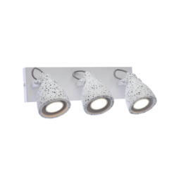 ΕΠΙΤΟΙΧΟ ΦΩΤΙΣΤΙΚΟ 3ΧGU10 ΛΕΥΚΟ TERRAZZO 36X15X18CM DINO ACA DECOR  – AR1823W36WT