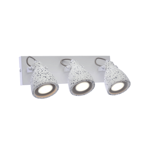ΕΠΙΤΟΙΧΟ ΦΩΤΙΣΤΙΚΟ 3ΧGU10 ΛΕΥΚΟ TERRAZZO 36X15X18CM DINO ACA DECOR  – AR1823W36WT