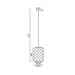 ΚΡΕΜΑΣΤΟ ΦΩΤΙΣΤΙΚΟ 1ΧΕ27 ΜΠΑΜΠΟΥ D23XH120CM SAHARA ACA DECOR  – AR3191P34NB
