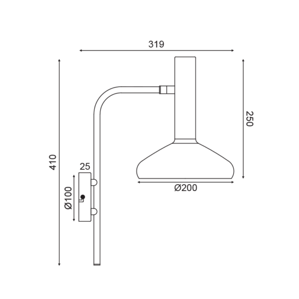 ΕΠΙΤΟΙΧΟ ΦΩΤΙΣΤΙΚΟ 1ΧΕ27 ΟΡΕΙΧΑΛΚΟ+ΜΑΥΡΟ 32Χ20X41CM SHERLOCK ACA DECOR  – AR4181W41BB