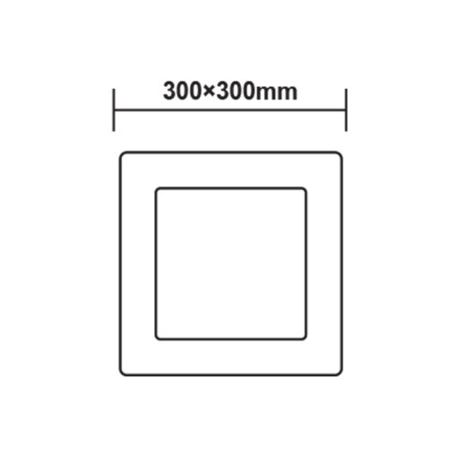 Τετράγωνο Εξωτερικό LED Panel 24W 3000K 2100Lm Φ300 230V AC Ra80 ACA – ARCA2430SW