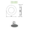 LED Πάνελ Στρογγυλό Νίκελ Ματ 2W ACA Θερμό 3000K IP44 – ARED230RNM