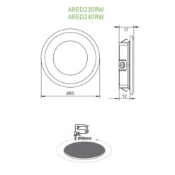 LED Πάνελ Στρογγυλό Λευκό 2W ACA Θερμό 3000K IP44 – ARED230RW