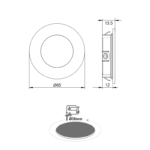 LED Πάνελ Στρογγυλό Νίκελ Ματ 2W 6000K 170Lm 230V AC 100° Ra80 ACA – ARED260RNM