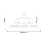 LED Καμπάνα ASTREK Μαύρη Dimmable 1-10V 100W 15000lm 5000K 90° IP65 ACA – ASTREK10050NH