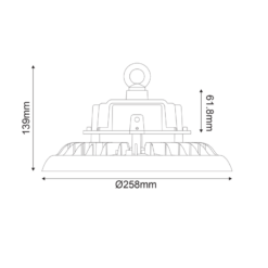 LED Καμπάνα ASTREK Μαύρη Dimmable 1-10V 100W 15000lm 5000K 90° IP65 ACA – ASTREK10050NH