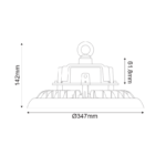 LED Καμπάνα Μαύρη ASTREK DIM 1-10V 200W 30000lm 5000K 90° IP65 ACA – ASTREK20050H