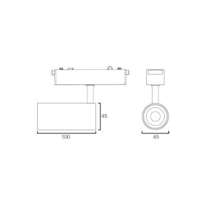 Sun Light ΦΩΤΙΣΤΙΚΑ-ΓΡΑΜΜΙΚΟ ΣΠΟΤ-ΜΑΥΡΟ ΧΡΩΜΑ-ΜΑΓΝΗΤΙΚΗΣ ΡΑΓΑΣ-48V-ARION-10SP-SM