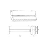 Sun Light ΦΩΤΙΣΤΙΚΑ-ΓΡΑΜΜΙΚΑ-ΜΑΓΝΗΤΙΚΗΣ ΡΑΓΑΣ-48V-ΜΑΥΡΟ ΧΡΩΜΑ-ARION-12GR-SM