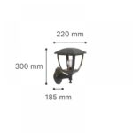 it-Lighting Avalanche 1xE27 Outdoor Wall Lamp Black D:22cmx30cm (80201214)